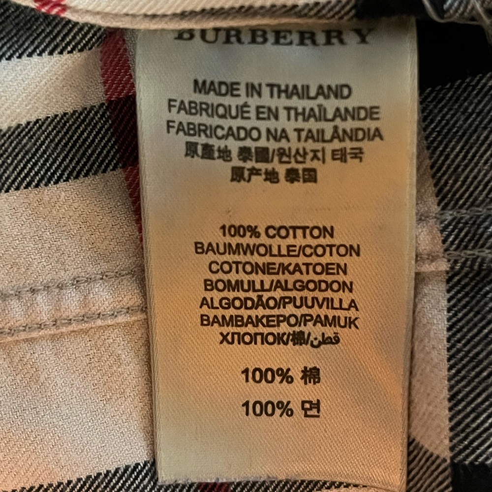 Burberry Beige and Red Plaid Men's Shirt - Picture 5 of 6